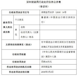 进出口银行深圳违规发送确认不实业务报文 领三罚单